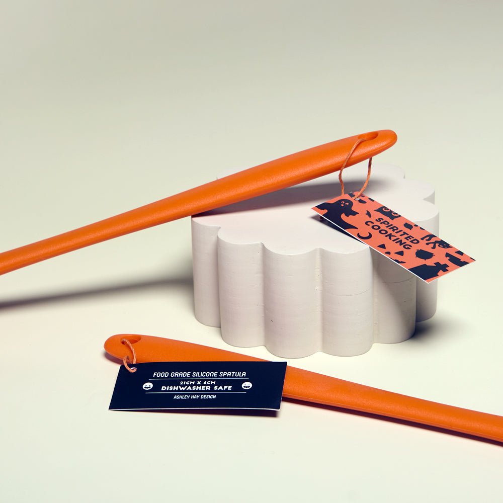 Vintage Halloween orange spatula handles