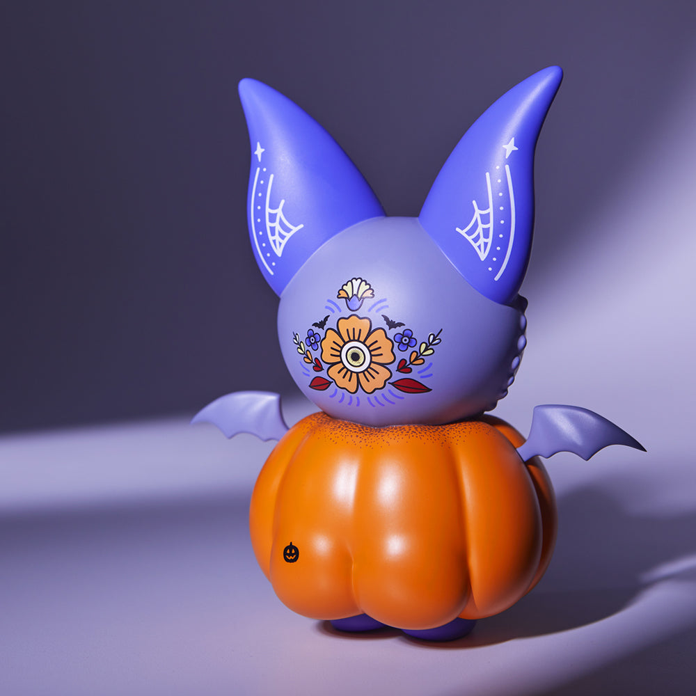 alt="Pumpkin bat art toy Tuttle's butt"