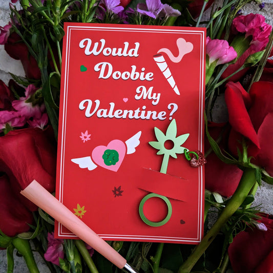 alt="Valentine card with funny cannabis theme"