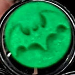 alt="Green bat makeup stamp"